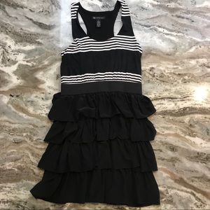 Racer back Striped ruffle sundress